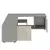 HANAH HOME TV polica Rosa Grey Travertine