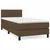 Vidaxl Box spring postelja z vzmetnico temno rjav 90x190 cm blago