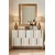 Hanah Home komoda Nota 120, 120 cm, hrast Sapphire / bela / zlatna