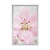 Plakat rožnata lilija in Zen kamni - 20x30 silver
