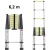 MXM Teleskopska lestev - 6,2 m, aluminij