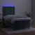 Vidaxl Box spring postelja z vzmetnico LED tem. zelena 80x200 cm žamet