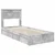 Krevet s od storage Betonski sivi 90 x 190 cm Konstruirano drvo