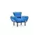 ATELIER DEL SOFA Fotelja Nitta Single Blue