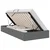 Krevet s od storage s uzglavljem Tamno siva 90 x 190 cm tkanina