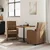 Vidaxl Jedilni stoli s kolesi s kolesi 2 szt. Rjava 58 x 67 x 97 cm