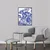 Canvas Slika na platnu Plavi cvetovi II, Sa ramom, 75 x 100 cm, Crni