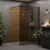 Stena za prhanje Rea Flexi Brown/Black 80