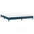 Vidaxl posteljni okvir brez vzmetnice temno modra 180x210 cm žamet