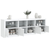 Komoda s LED svjetlima bijela 202x37x67 cm