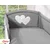 Bobono 3-delni komplet posteljnine 120x90 - antracitna srca