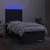 Greatstore Box spring postelja z vzmetnico LED črna 90x200 cm blago