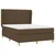 Vidaxl Box spring postelja z vzmetnico temno rjav 140x190 cm blago