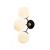 Opviq Zidna lampa E27 Socket, Crno-Bela