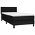 Vidaxl Box spring postelja z vzmetnico črna 100x200 cm blago
