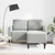Sofa 2-sjed s ležaljkom u obliku slova L svijetlo siva 125 cm