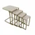 Hanah Home Tekerli set stolića (umetnuti), antik/travertin (4 kom)
