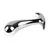 SuperLove Curved Anal Plug Silver-Clear Gem Small
