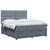 vidaXL Postelja boxspring z vzmetnico Temno siva 140 x 200 cm Žamet