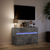 TV ormarić s LED svjetlima boja betona 91x34x61 cm drveni
