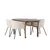Venture Design Jedilna miza in komplet stolov 180x75x90 cm bež