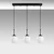 Opviq Luster Orbital-15-14011, 65x15x115cm, IP20, Belo-crni