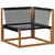 Set vanjskih sofa s jastukom 6 pcs Prirodna i svijetlo siva