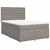 Vidaxl Box spring postelja z vzmetnico taupe 140x200 cm blago