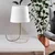 Opviq Stona lampa Telis-5404, 28x28x51 cm, IP20, Zlatno-bele boje