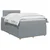 Postelja boxspring z vzmetnico Svetlo siva 120 x 190 cm Blago