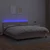 Vidaxl Box spring postelja vzmetnico LED kapučino 180x200 cm um. usnje