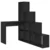 Kutni stol s policom Crni hrast 101,5 x 149,5 x 149,5 cm