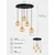 Luster na sajli LACRIMA HONEY 5xE27/60W/230V, prečnik 45 cm
