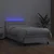Vidaxl Box spring postelja z vzmetnico LED bela 80x200 cm umetno usnje