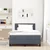 LED Box Spring Krevet Tamno siva 120 x 190 cm Baršun