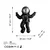 Wallity Zidna dekoracija Cosmonaut 4, 35cmx47cmx10cm, Crna