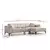 Atelier del Sofa Ugaona garnitura Horizon 85x43x207cm Svetlobraon