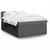 Vidaxl Box spring postelja z vzmetnico temno siva 140x200 cm blago