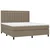 Vidaxl Box spring postelja z vzmetnico taupe 180x200 cm blago