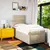 VIDAXL Box spring postelja z vzmetnico krem 90x190 cm blago