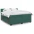 Vidaxl Box spring postelja z vzmetnico temno zelena 200x200 cm žamet