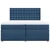 Vidaxl Box spring postelja z vzmetnico modra 200x200 cm blago