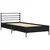 Okvir za krevet crni 90 x 190 cm od konstruirano drvo i metal