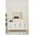 Hanah Home komoda Rany 180, 180 cm, bela / srebrna