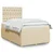 vidaXL vidaXL Box spring postelja z vzmetnico krem 120x190 cm blago, (21305570)