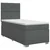 vidaXL Postelja boxspring z vzmetnico Temno siva 80 x 200 cm Blago