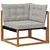 Set vanjskih sofa s jastukom 5 pcs Prirodna i svijetlo siva