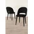 Hanah Home set trpezarijskih stolica Pane 6 kom, crna tkanina Babyface, crne metalne noge