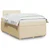 VIDAXL Box spring postelja z vzmetnico krem 120x200 cm blago