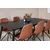 Venture Design Jedilna miza in stol komplet Dipp Polar miza 75x180x90 cm stol 54x88x44 cm črno rjava
